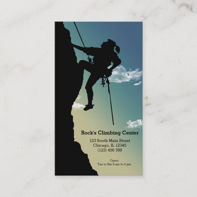 Rock Climbing Business Card (Front)