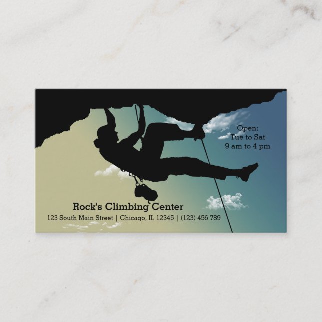Rock Climbing Business Card (Front)