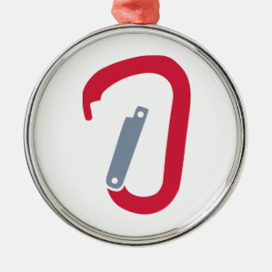 Rock climbing carabiner metal tree decoration