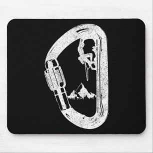Rock Climbing Carabiner Mountaineering Climber Mouse Pad