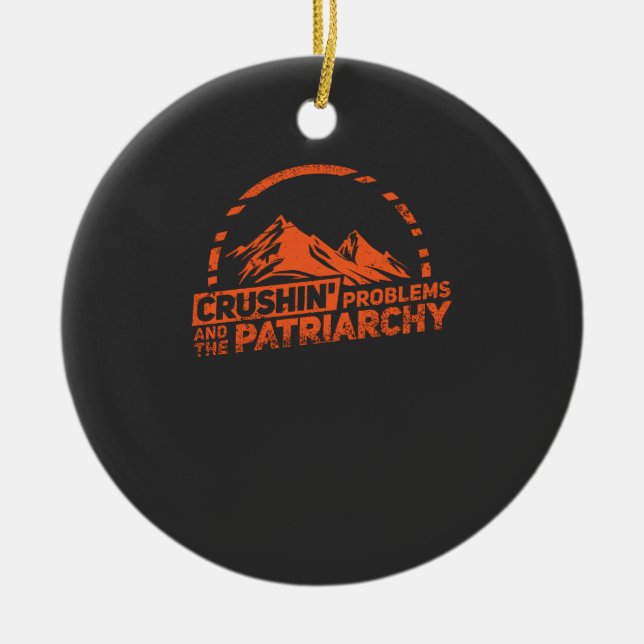 Rock Climbing Ceramic Ornament (Front)