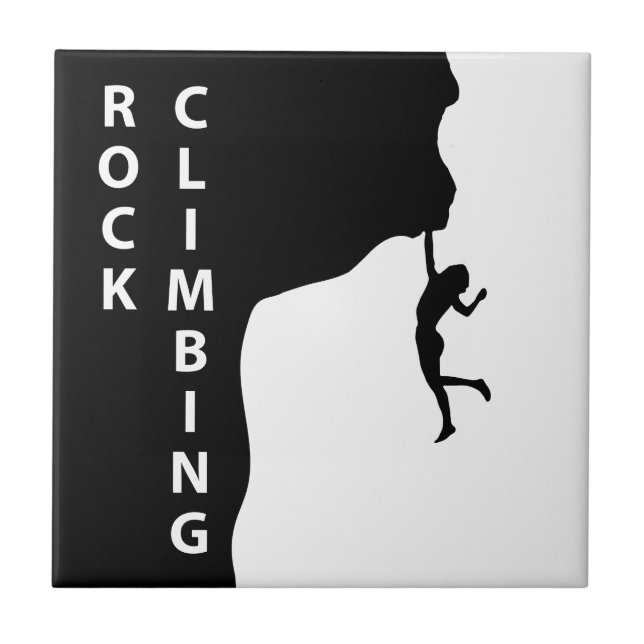 Rock climbing ceramic tile (Front)