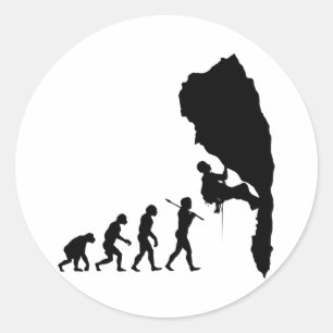 Rock Climbing Classic Round Sticker
