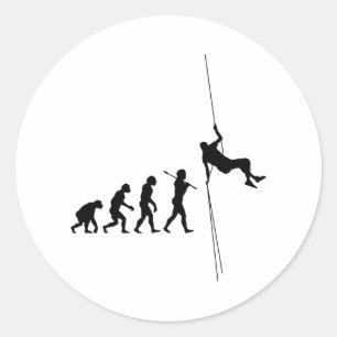 Rock Climbing Classic Round Sticker