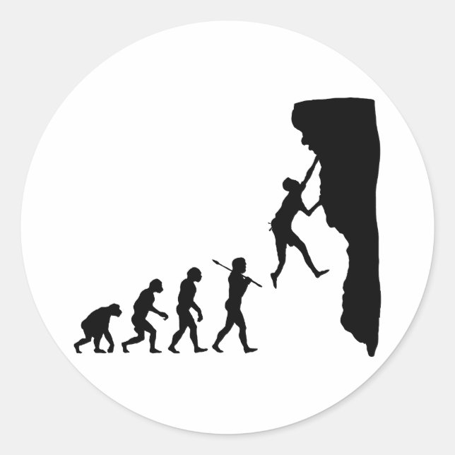 Rock Climbing Classic Round Sticker (Front)