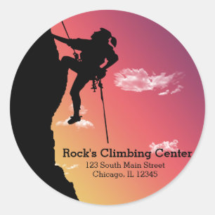 Rock Climbing Classic Round Sticker