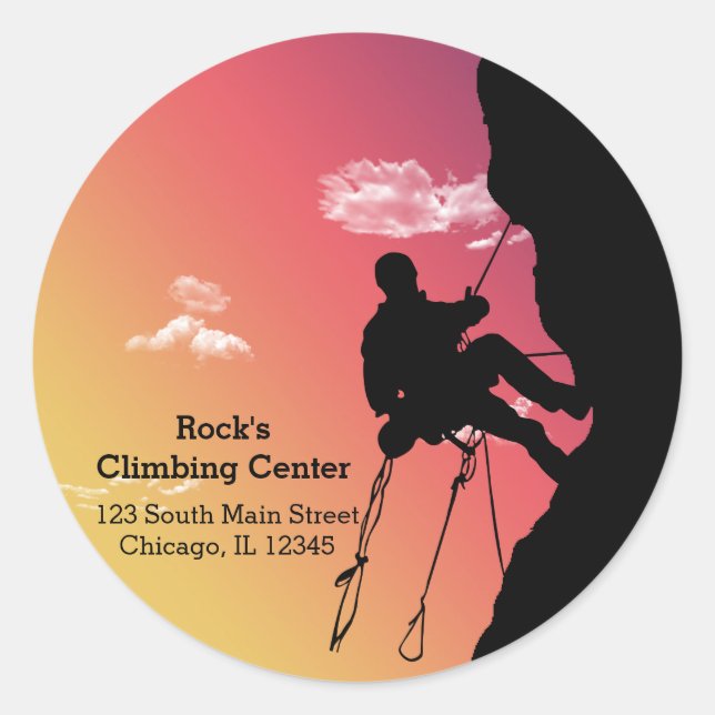 Rock Climbing Classic Round Sticker (Front)
