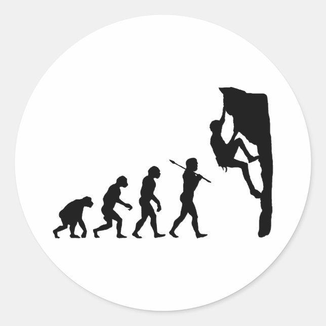 Rock Climbing Classic Round Sticker (Front)