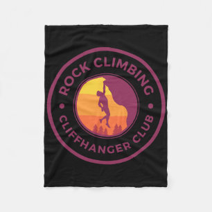 Rock Climbing Cliffhanger Club Outdoor Climber Bou Fleece Blanket