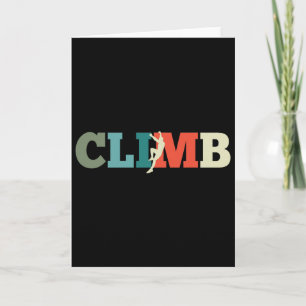 Rock Climbing Climb Retro Gift  Card
