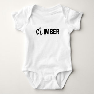 Rock climbing climber baby bodysuit