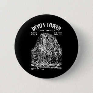 Rock Climbing Climber Devils Tower Bear Lodge Clim 6 Cm Round Badge