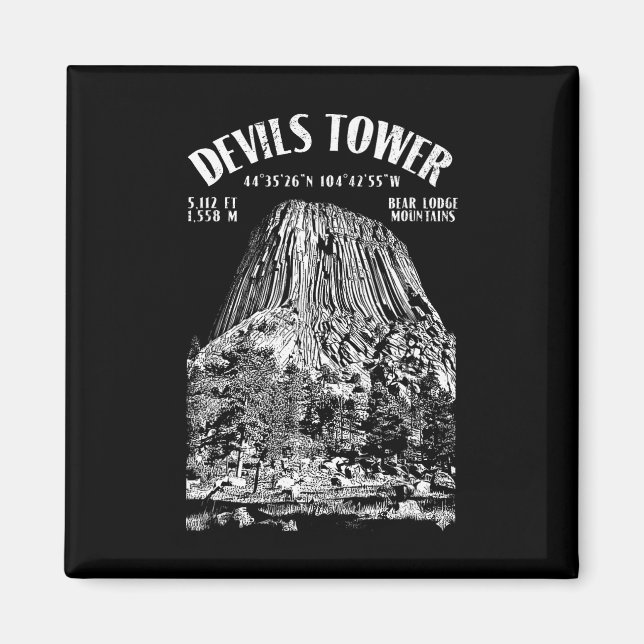 Rock Climbing Climber Devils Tower Bear Lodge Clim Magnet (Front)