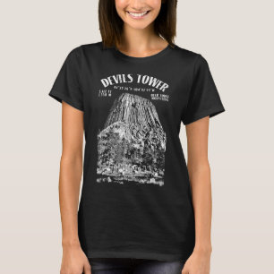Rock Climbing Climber Devils Tower Bear Lodge Clim T-Shirt