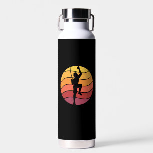 Rock Climbing Climber Retro Water Bottle