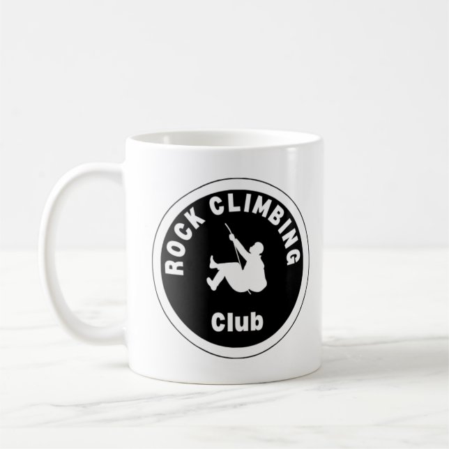 Rock climbing club coffee mug (Left)