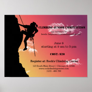 Rock Climbing competition Poster