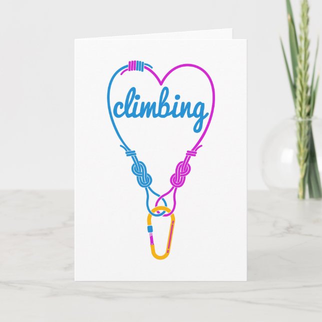 Rock Climbing couple Card (Front)
