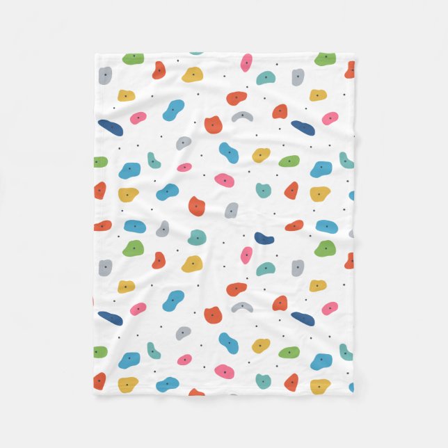 Rock Climbing Cute Kids Colourful Fleece Blanket (Front)