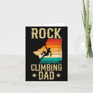 Rock climbing dad father's day rock climbing sport card