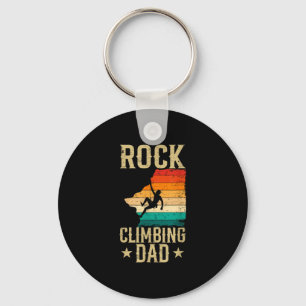 Rock climbing dad father's day rock climbing sport key ring