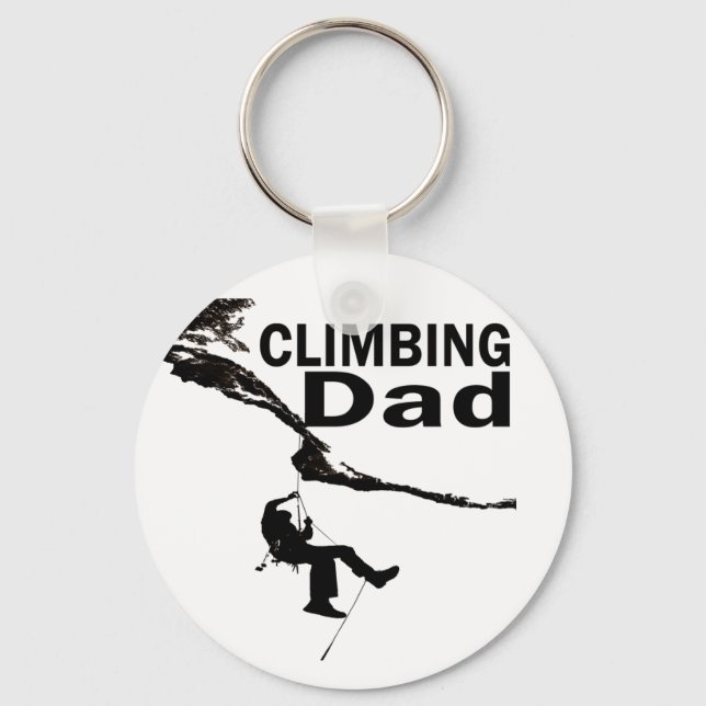 Rock climbing dad key ring (Front)