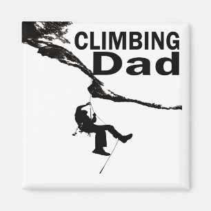 Rock climbing dad magnet