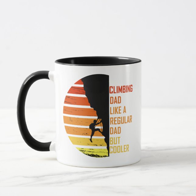 Rock climbing dad mug (Left)