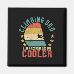 Rock Climbing Dad Vintage Mountain Climber Father' Magnet