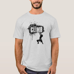 Rock Climbing Design with Male Climber T-Shirt