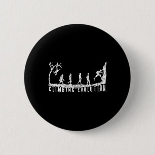 Rock Climbing Evolution Funny Distressed 6 Cm Round Badge
