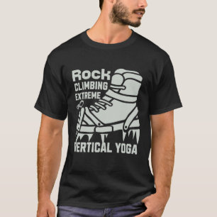 Rock climbing extreme vertical yoga T-Shirt
