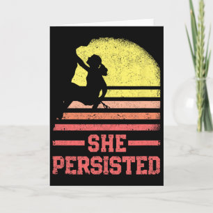 Rock Climbing Female Climber Silhouette Retro She Card