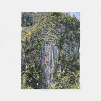 Rock Climbing Fleece Blanket