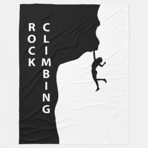Rock climbing fleece blanket