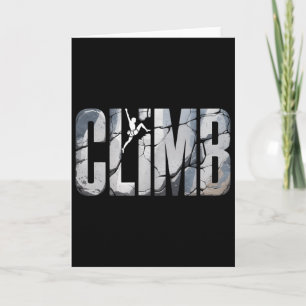 Rock Climbing For Boys Men Climber Mountain Boulde Card