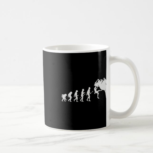 Rock Climbing - For Rock Climber Funny Evolution  Coffee Mug (Right)