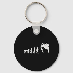 Rock Climbing - For Rock Climber Funny Evolution Key Ring