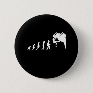 Rock Climbing For Rock Climber Funny Evolution s 6 Cm Round Badge