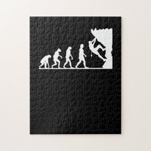 Rock Climbing For Rock Climber Funny Evolution Tee Jigsaw Puzzle