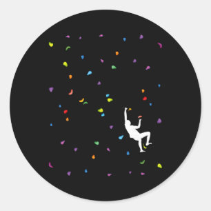 Rock Climbing Free Climbing Extreme Sports Boulder Classic Round Sticker