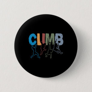 Rock Climbing Funny Bouldering Enthusiasts For Men 6 Cm Round Badge