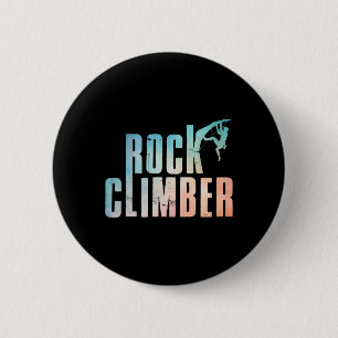 Rock Climbing Funny Bouldering Enthusiasts For Men 6 Cm Round Badge