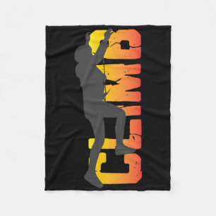 Rock Climbing Funny Bouldering Enthusiasts For Men Fleece Blanket