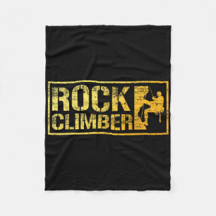 Rock Climbing Funny Bouldering Enthusiasts For Men Fleece Blanket