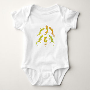 Rock Climbing Geckos. Baby Bodysuit