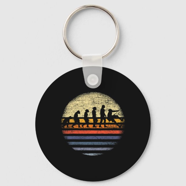 Rock Climbing Gift Evolution Rock Climber  Key Ring (Front)