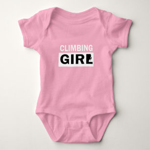 Rock climbing girl baby bodysuit