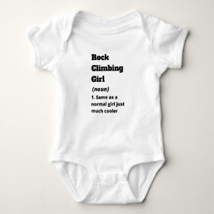 Rock climbing girl baby bodysuit