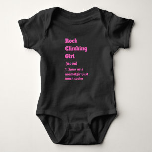 Rock climbing girl baby bodysuit
